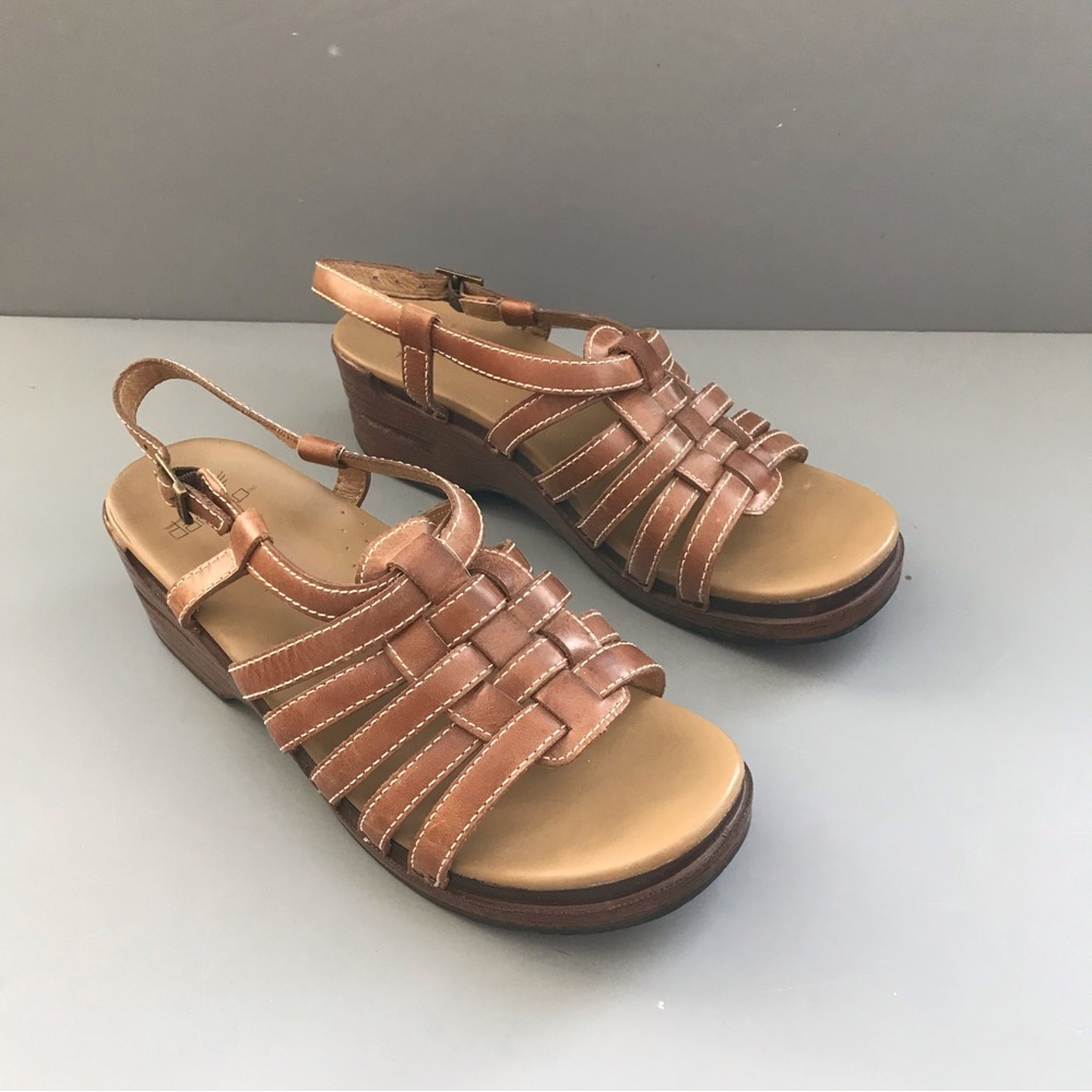 Dansko Gladiator Leather Orthotic Work Sandal 9.5 Shock Absorption Professional - Picture 2 of 15
